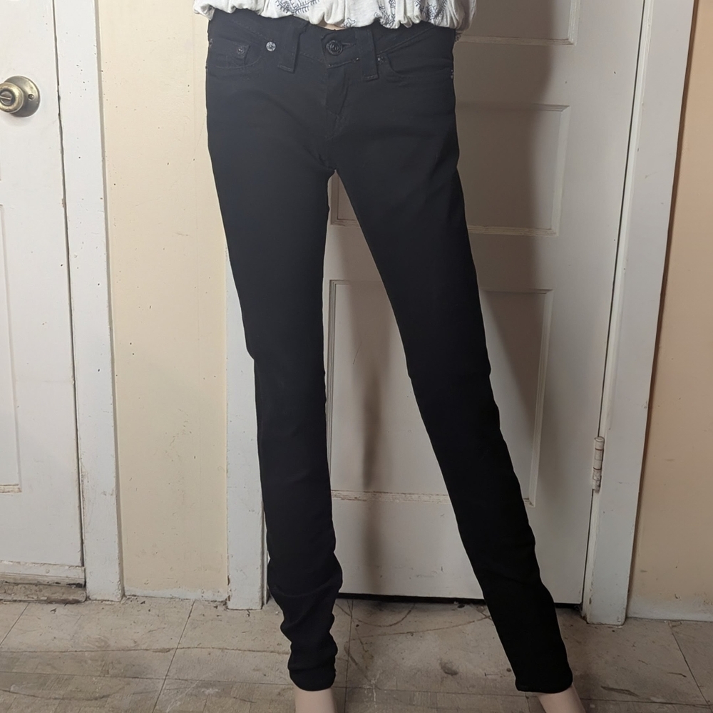 True Religion Stella Low Rise  Jeans Black Women's  Size 26